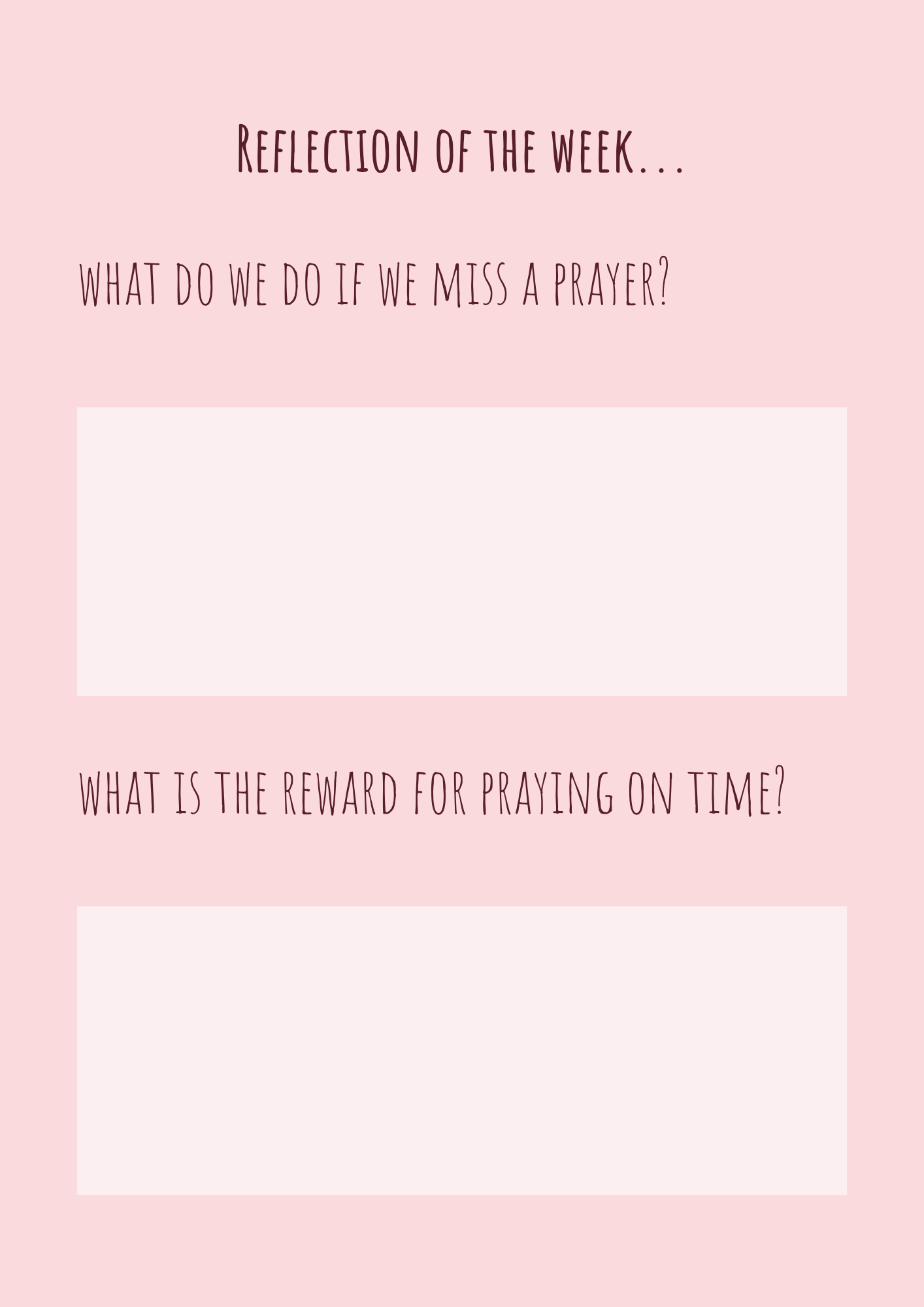 Girl's Salah Tracker