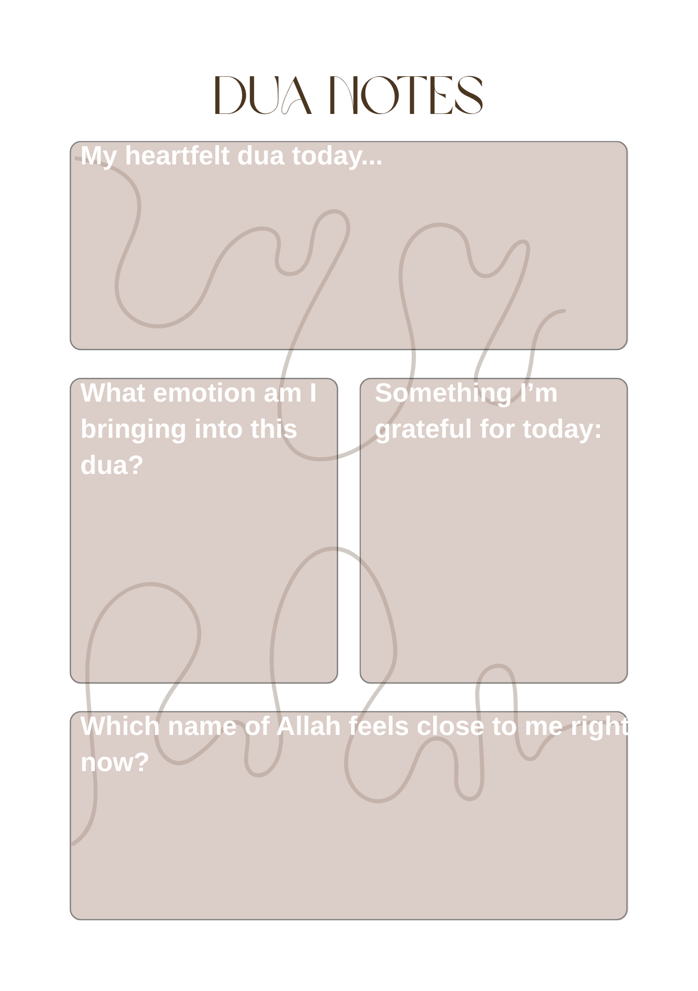 Du'a Tracker & Journal