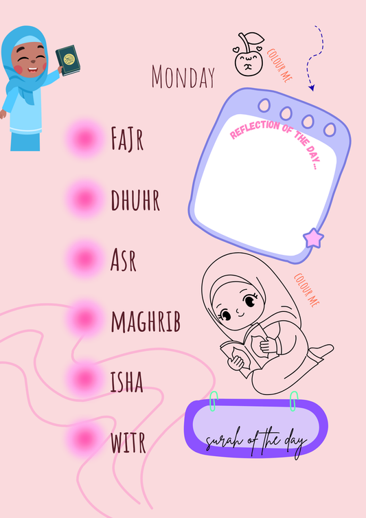 Girl's Salah Tracker