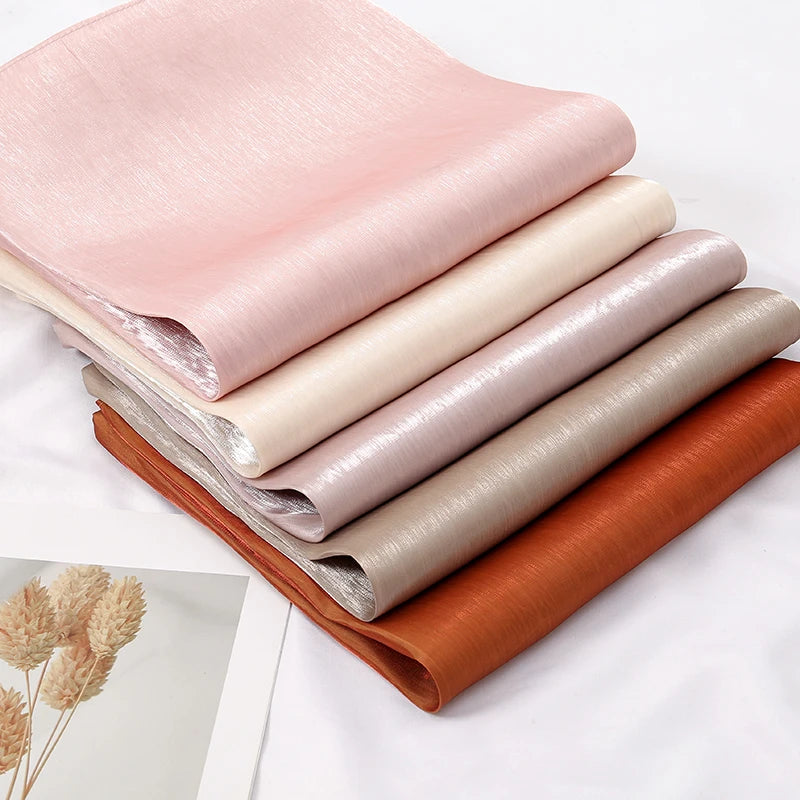 Wrinkle Silk Shiny Hijab
