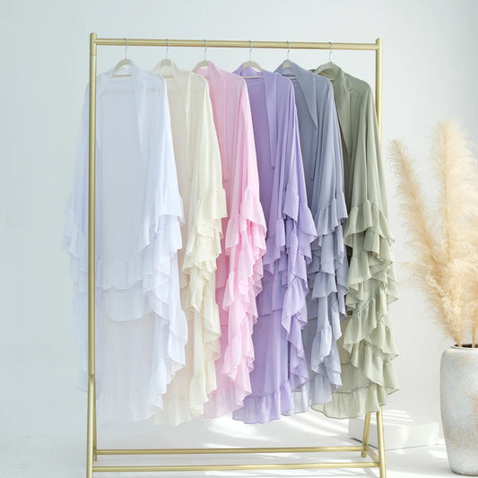 2 Layer Ruffle Chiffon Khimar