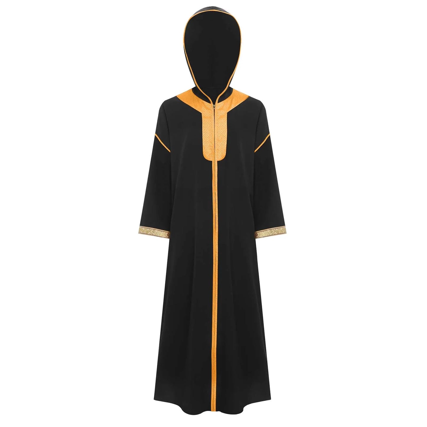 Hooded Kaftan with Zipper