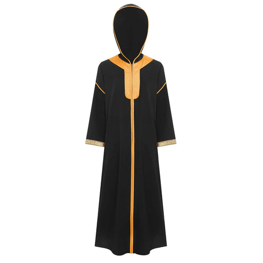 Hooded Kaftan with Zipper