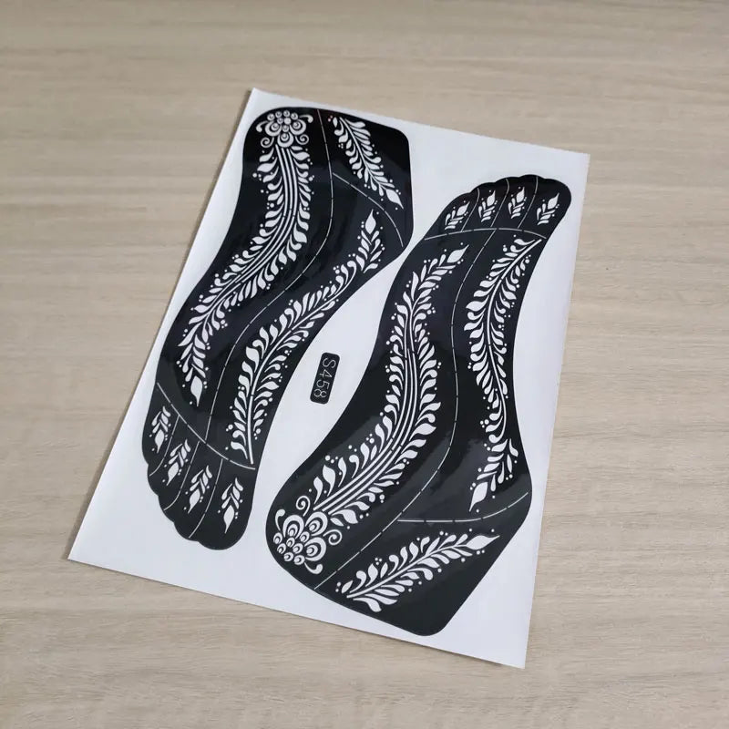 Foot Henna Stencil