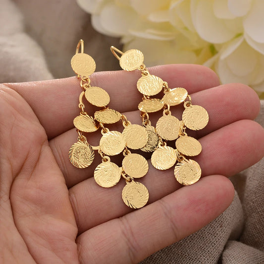 Gold Coin Earrings