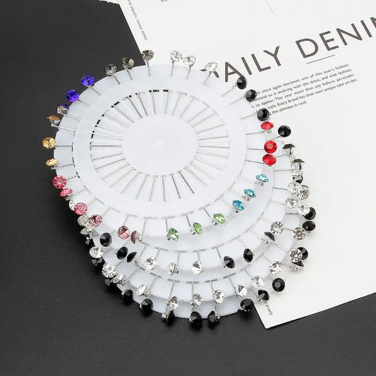 30 Rhinestone Hijab Pins