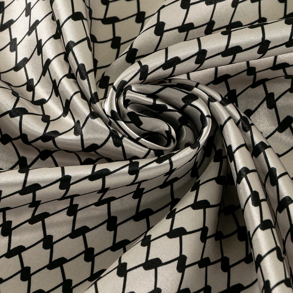 Small Satin Keffiyeh Scarf