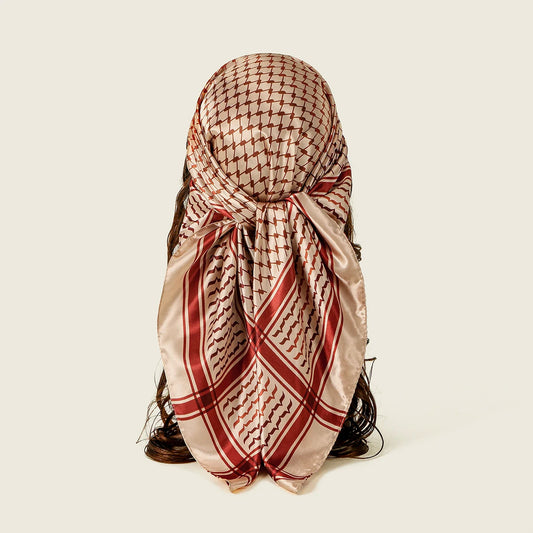 Small Satin Keffiyeh Scarf