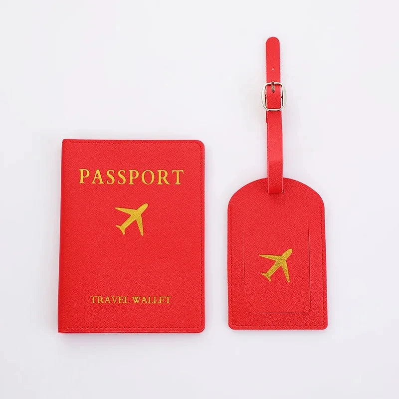 2 Piece Set Luggage Tag & Passport Cover