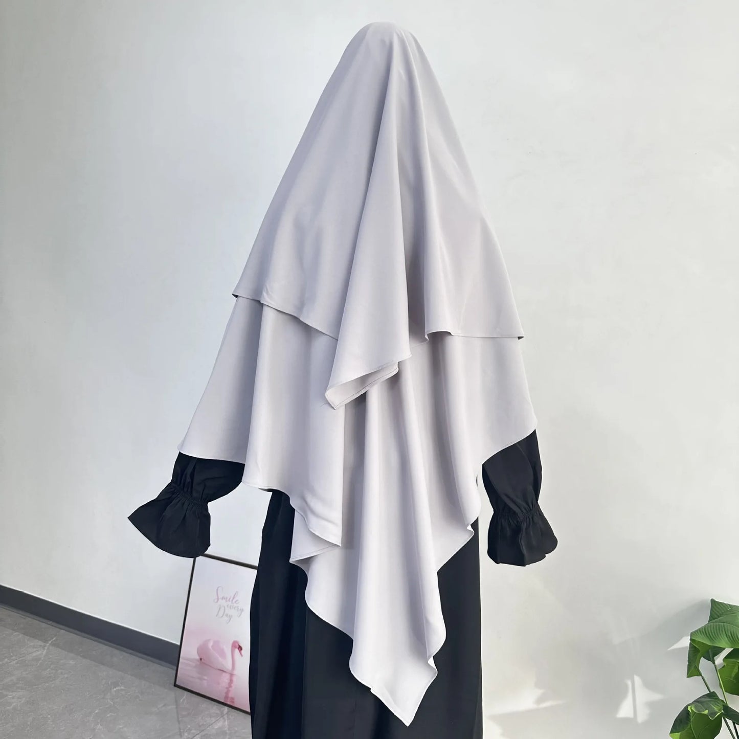 2 Layer Khimar with Front Tie
