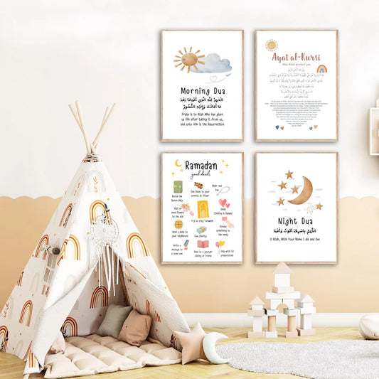Islamic Adab Wall Decor for Kids