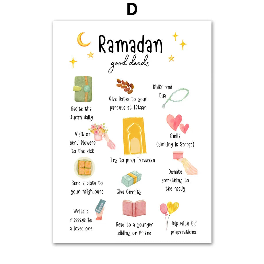 Islamic Adab Wall Decor for Kids