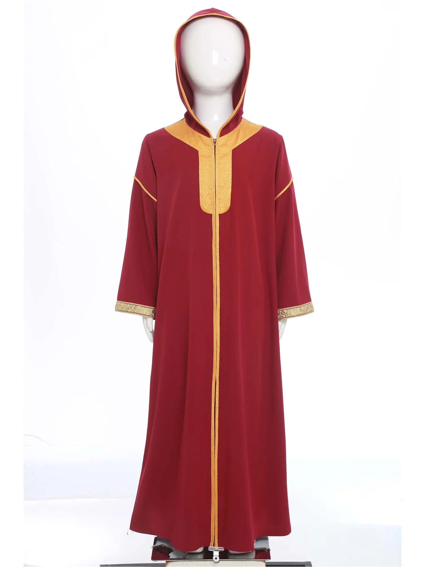 Hooded Kaftan with Zipper