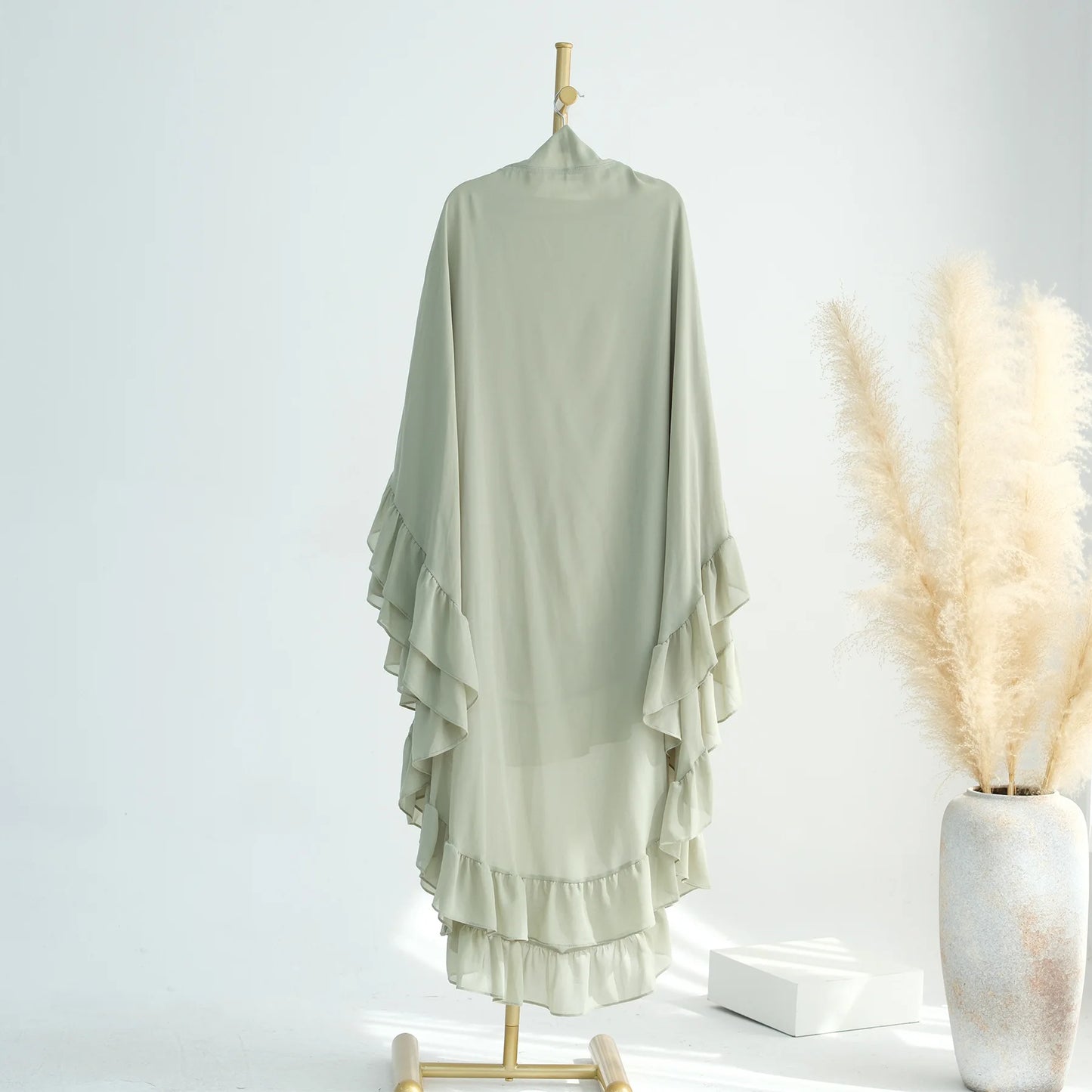 2 Layer Ruffle Chiffon Khimar