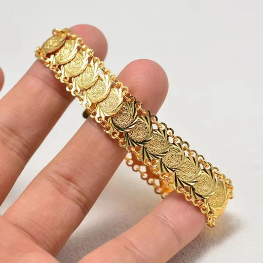 Gold Coin Bangle