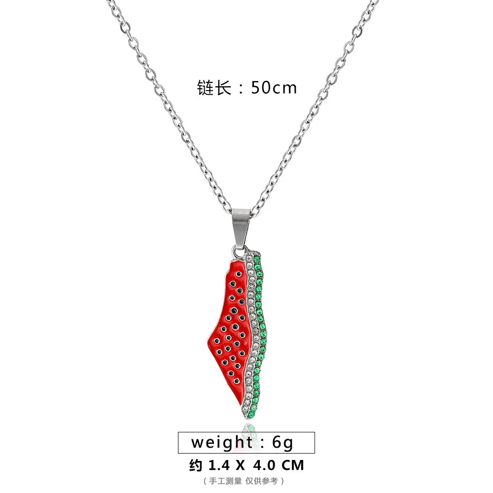 Palestine Watermelon Necklace