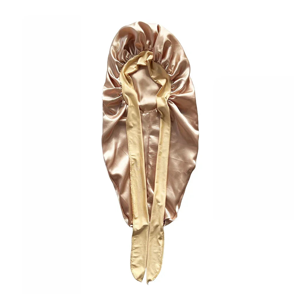 Adjustable Silk Satin Bonnet (Long Hair)
