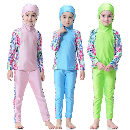 2 Piece Modest Girl's Swimwear