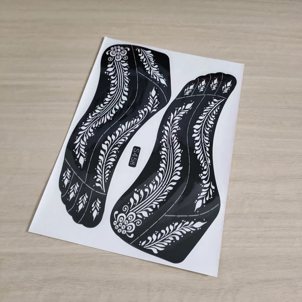 Foot Henna Stencil
