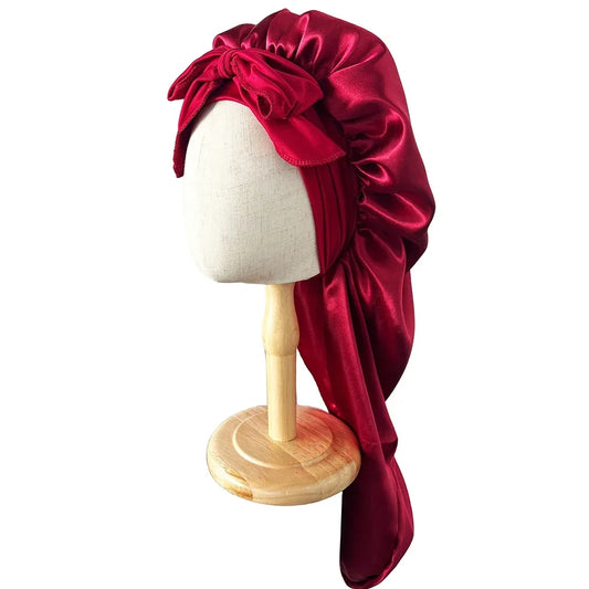 Adjustable Silk Satin Bonnet (Long Hair)