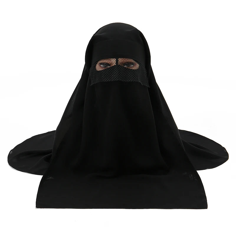 2 Layer Pinch Niqab with Mesh Visor