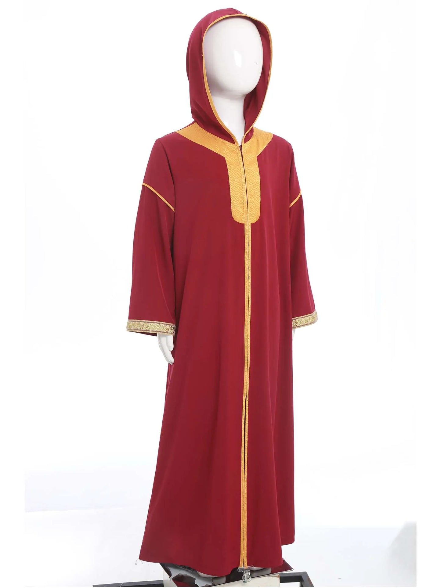 Hooded Kaftan with Zipper