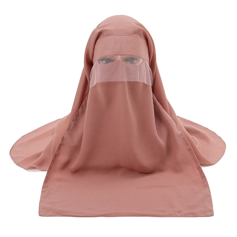 2 Layer Pinch Niqab with Mesh Visor