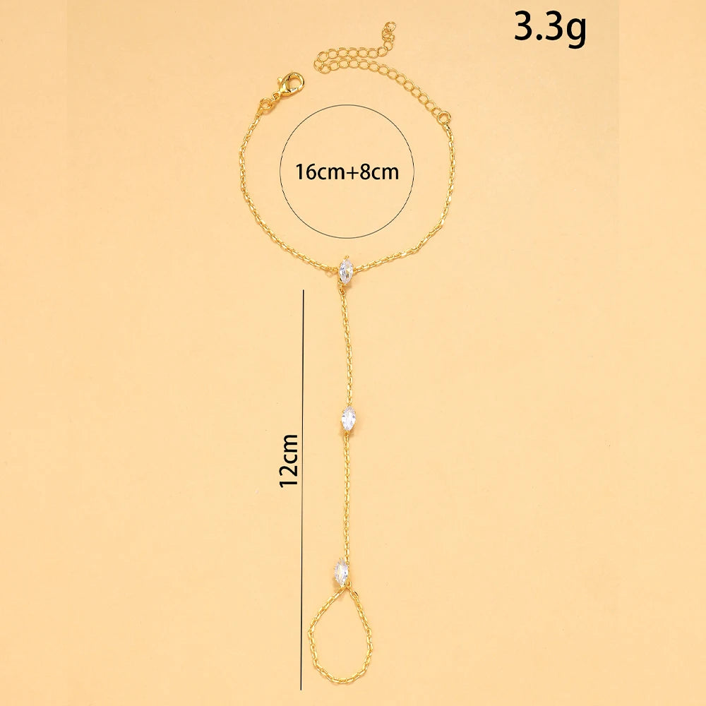 Rhombus Crystal Mitten Bracelet