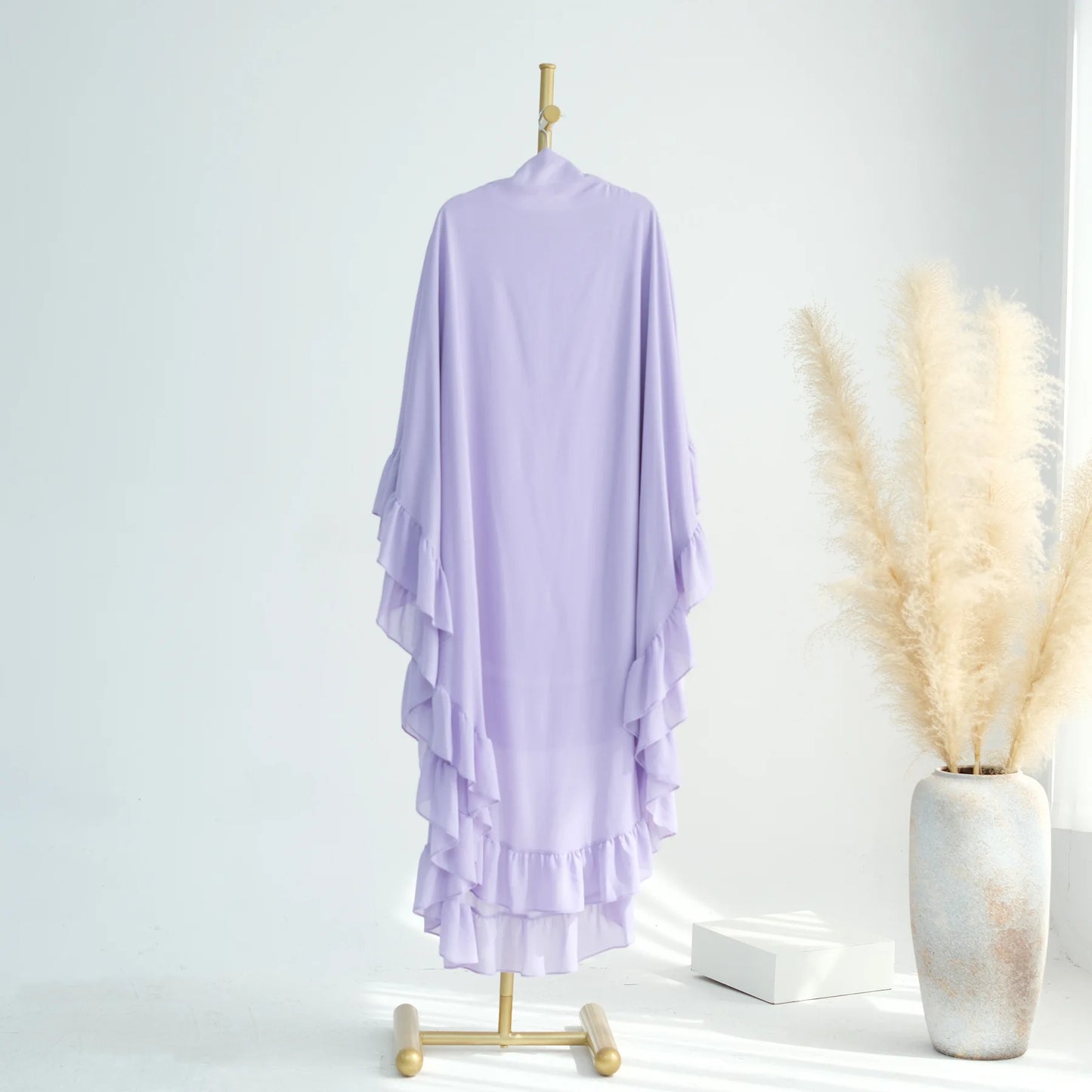 2 Layer Ruffle Chiffon Khimar