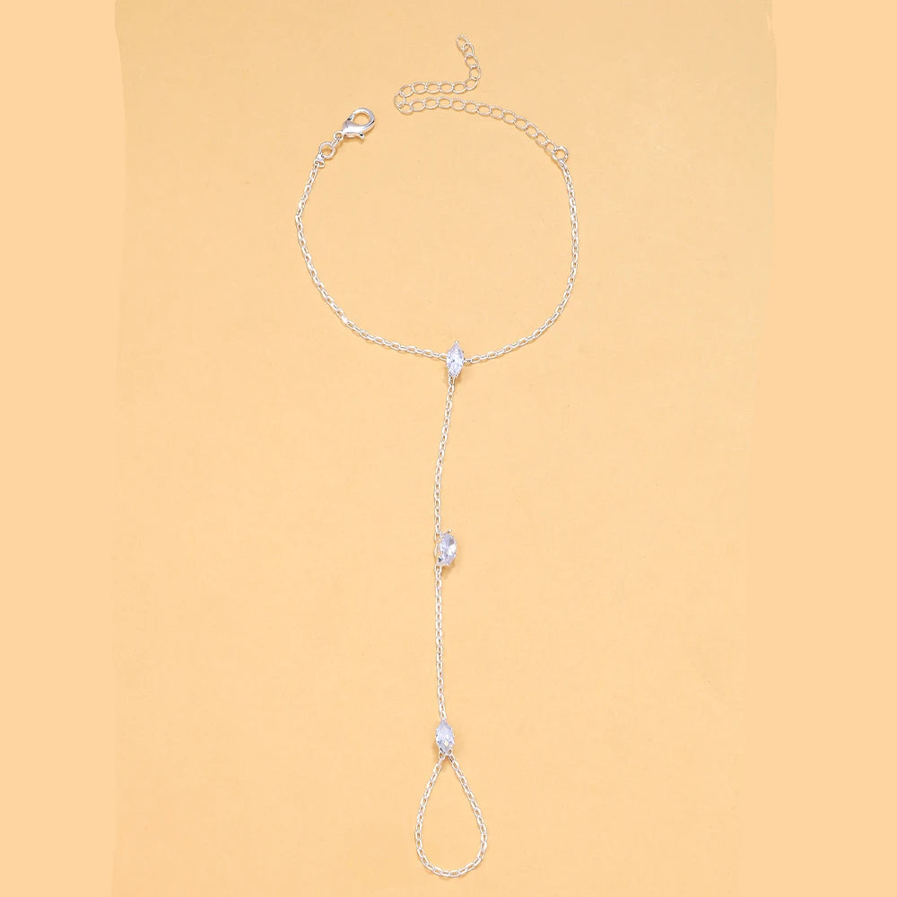Rhombus Crystal Mitten Bracelet