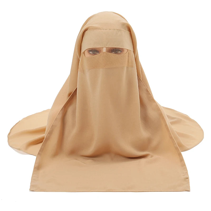 2 Layer Pinch Niqab with Mesh Visor