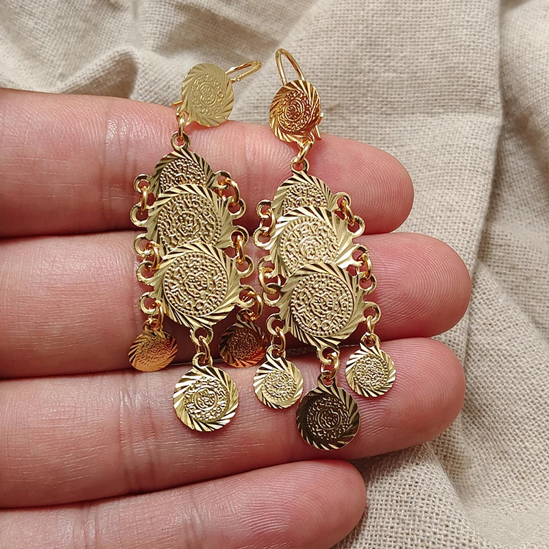 Gold Coin Earrings