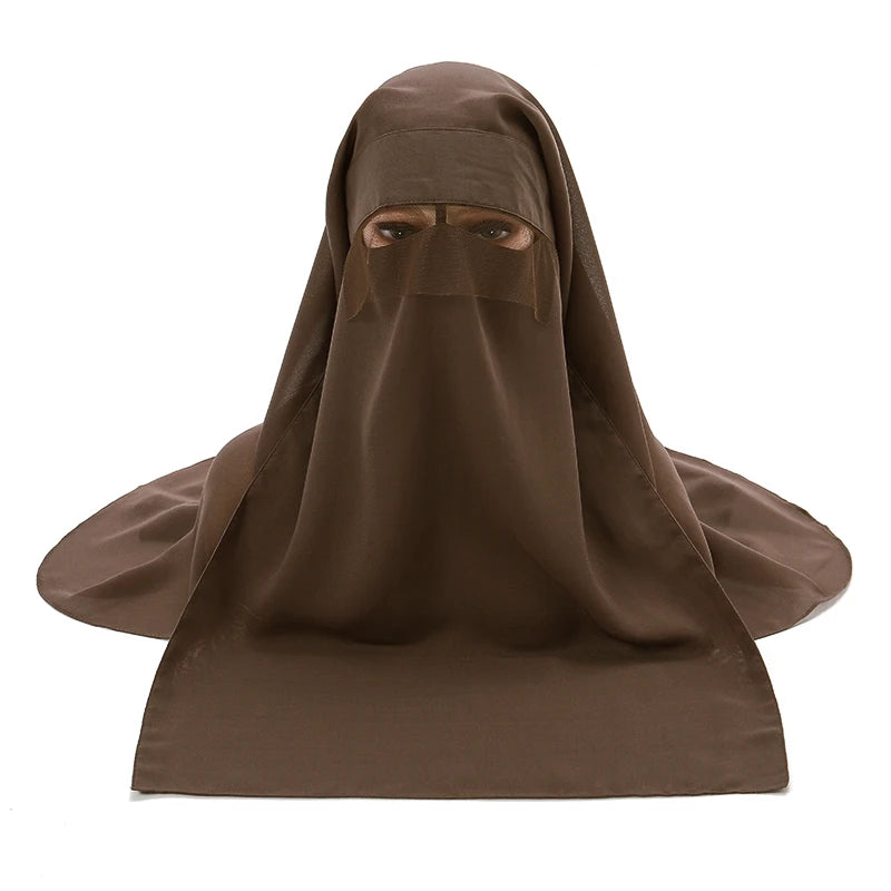 2 Layer Pinch Niqab with Mesh Visor