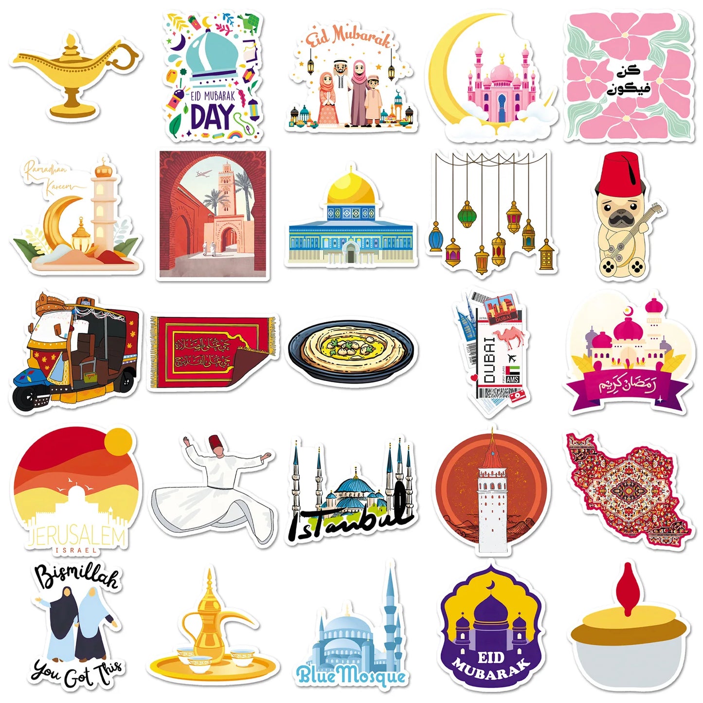 10/50 Middle Eastern Inspired Stickers