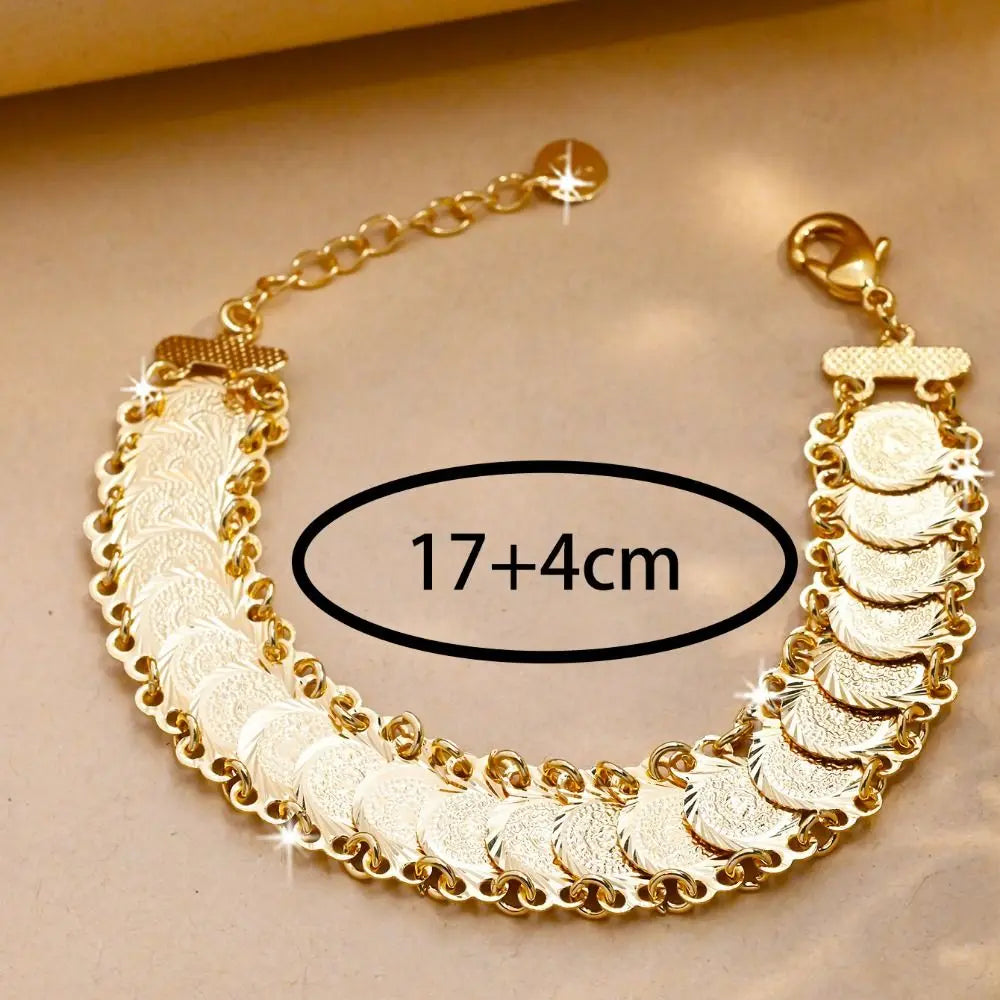 Gold Coin Bangle