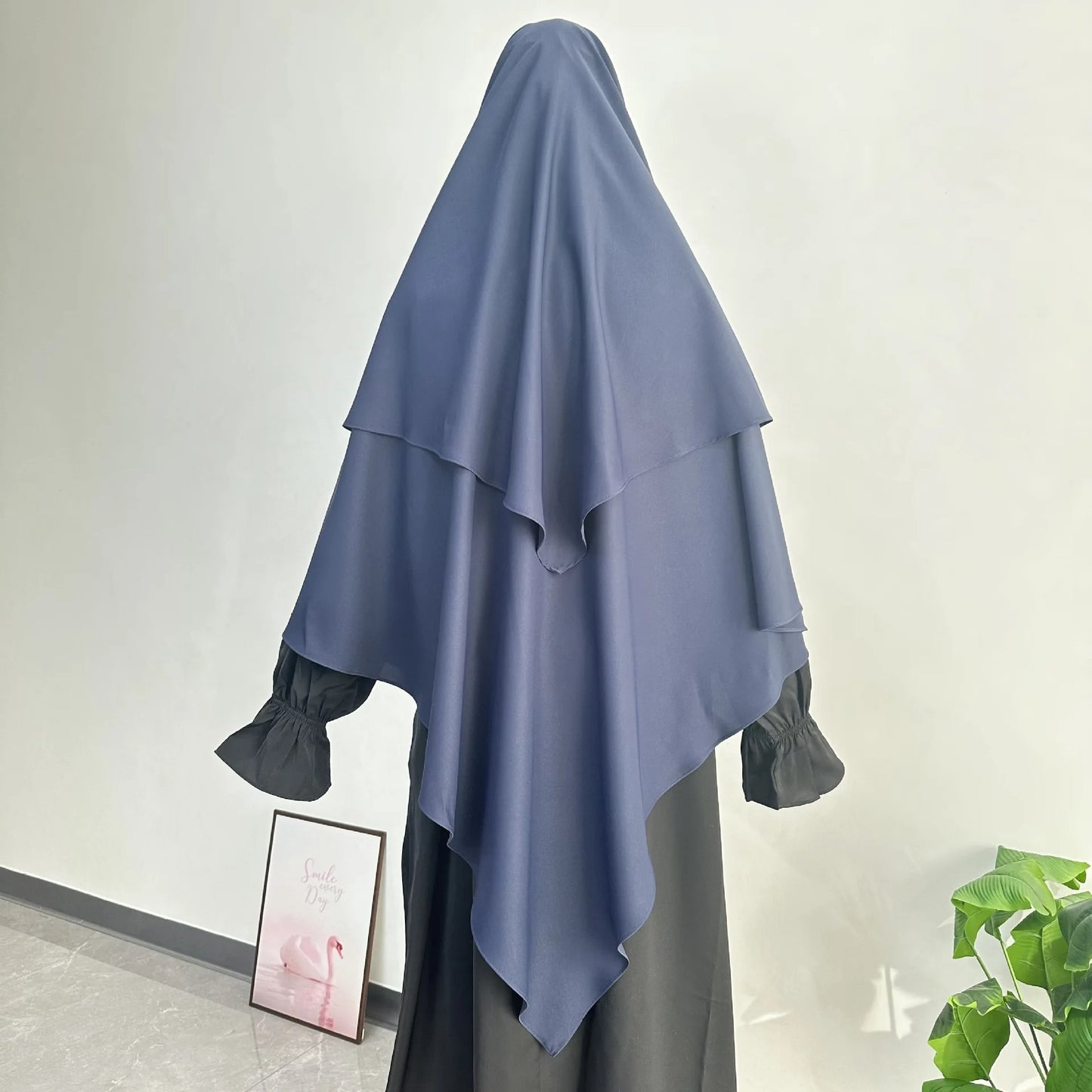 2 Layer Khimar with Front Tie