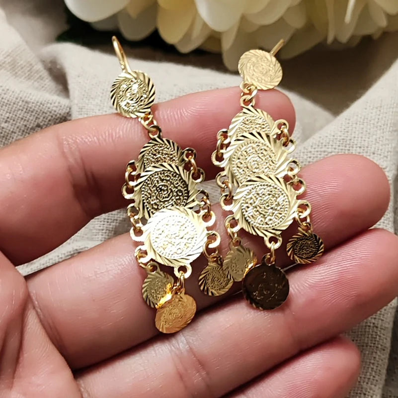 Gold Coin Earrings