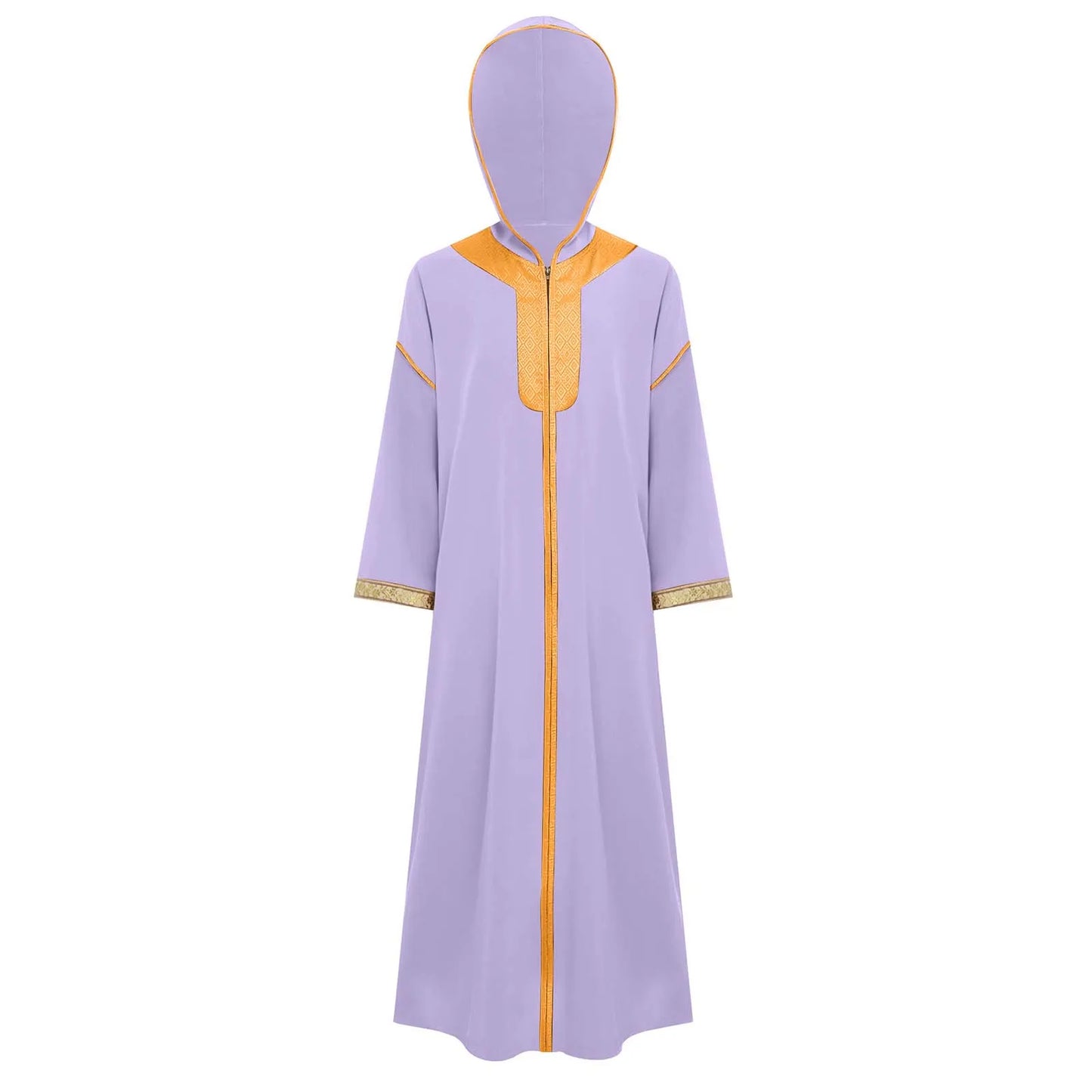Hooded Kaftan with Zipper