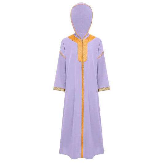 Hooded Kaftan with Zipper