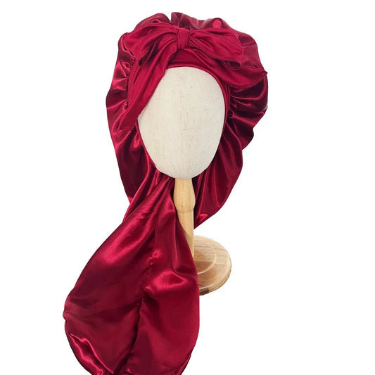 Adjustable Silk Satin Bonnet (Long Hair)