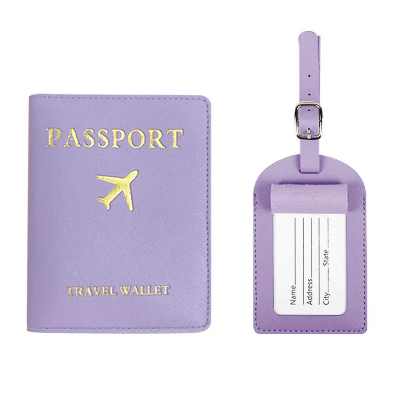 2 Piece Set Luggage Tag & Passport Cover