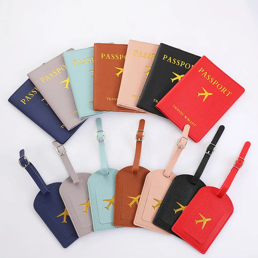 2 Piece Set Luggage Tag & Passport Cover