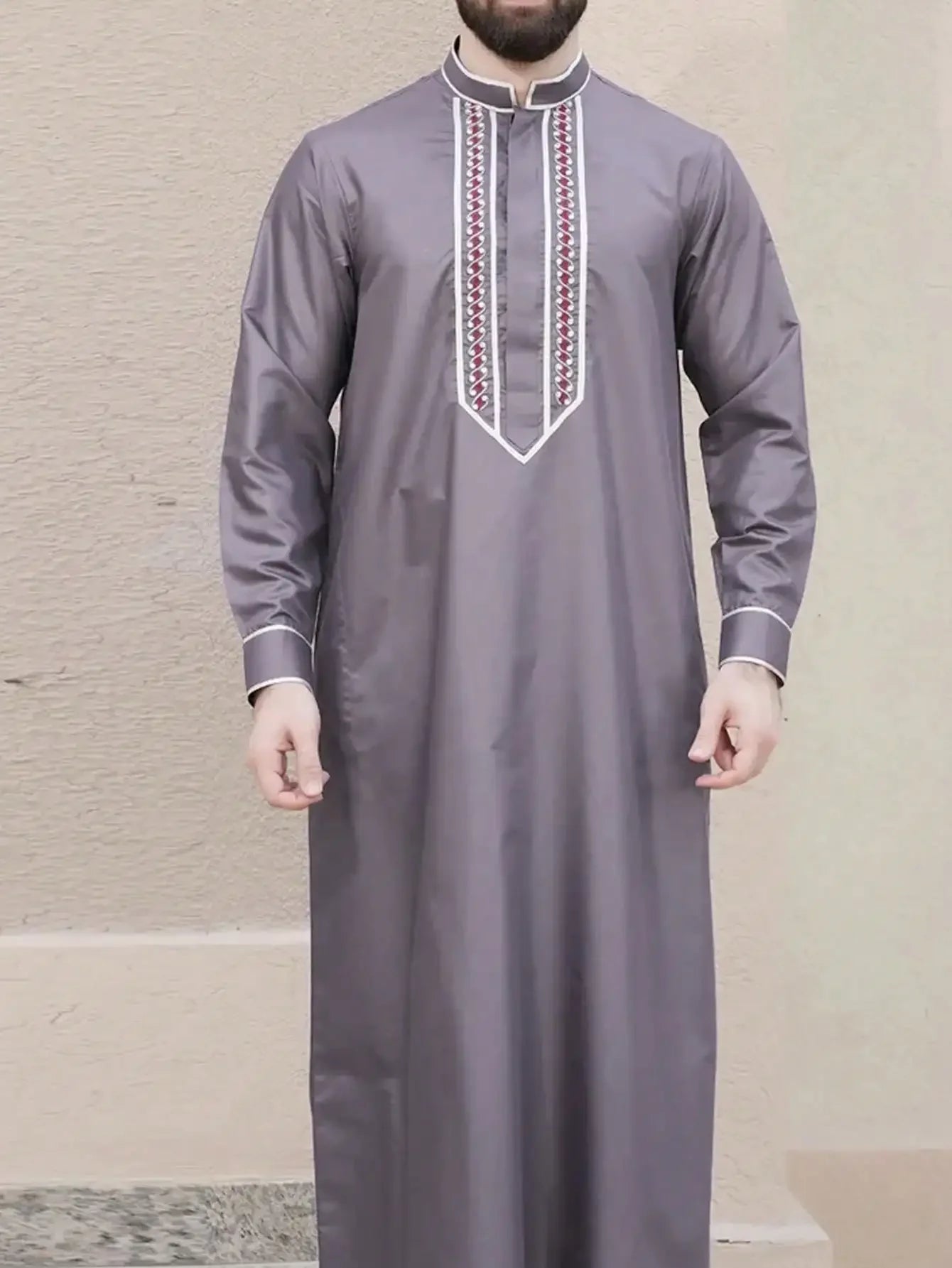 Neck Detail Jubba Thobe