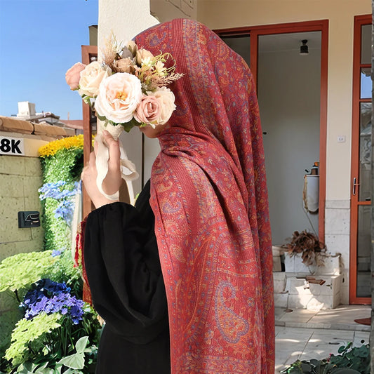 Floral Pashmina Hijab