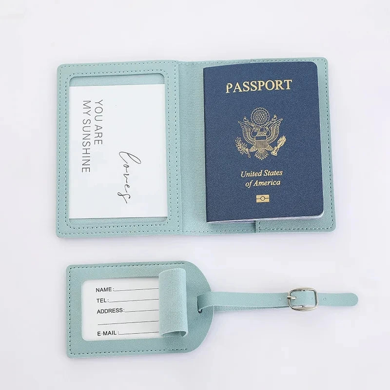 2 Piece Set Luggage Tag & Passport Cover
