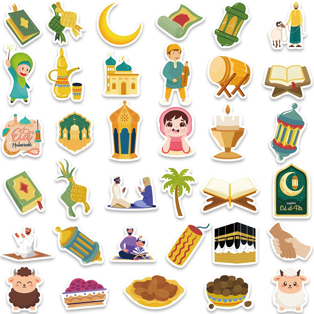 70 Waterproof Islamic Stickers