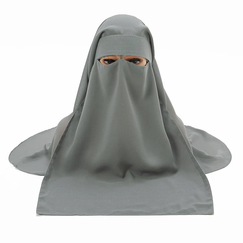 2 Layer Pinch Niqab with Mesh Visor