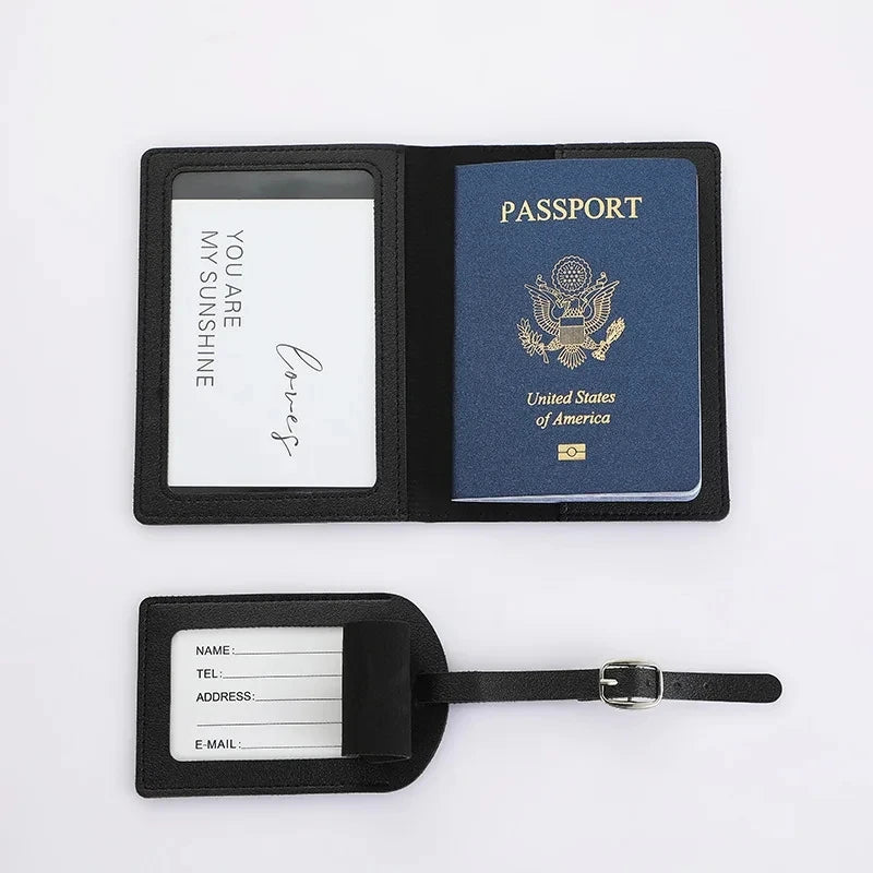 2 Piece Set Luggage Tag & Passport Cover