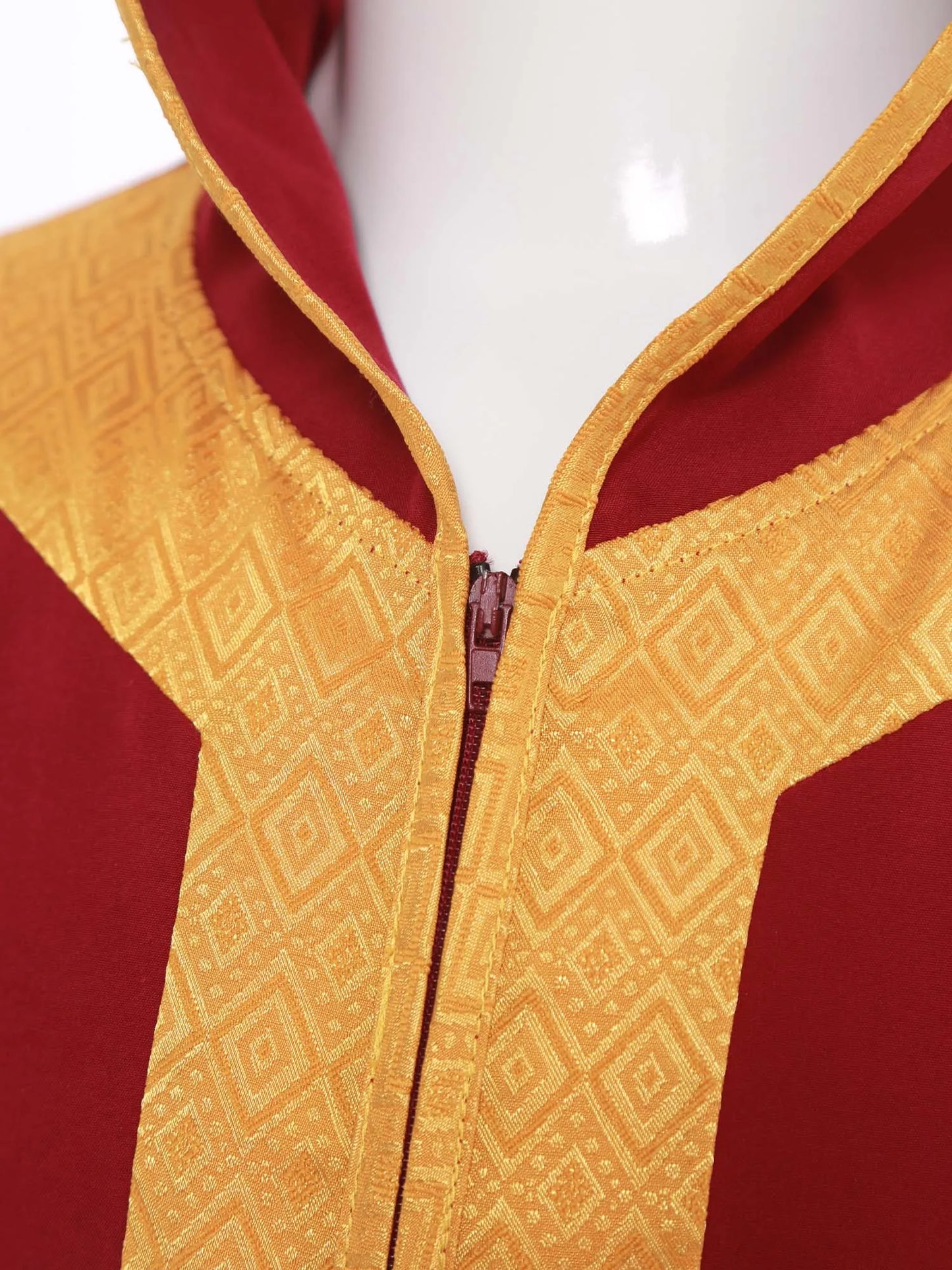 Hooded Kaftan with Zipper