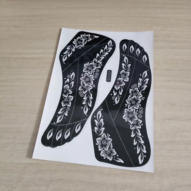 Foot Henna Stencil